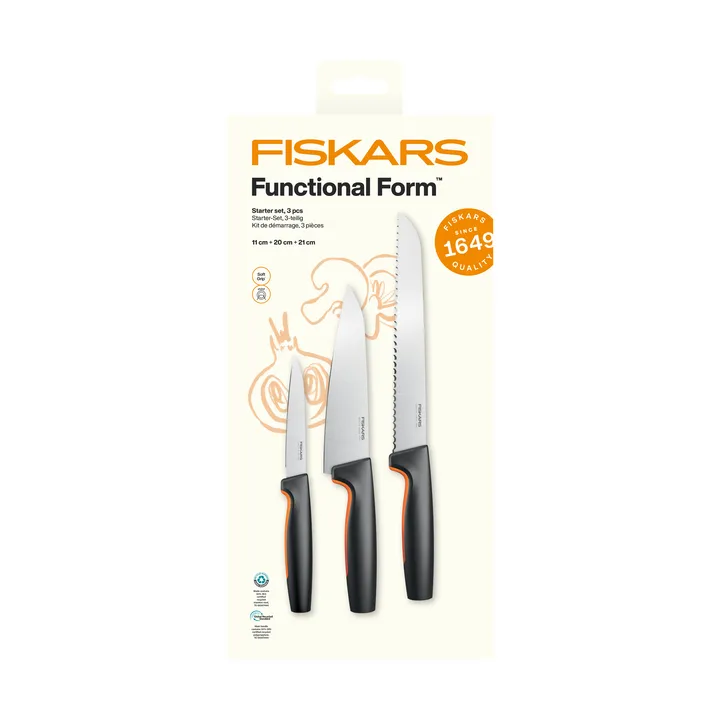 Functional Form conjunto inicial - Aço inoxidável, 3 peças - Fiskars