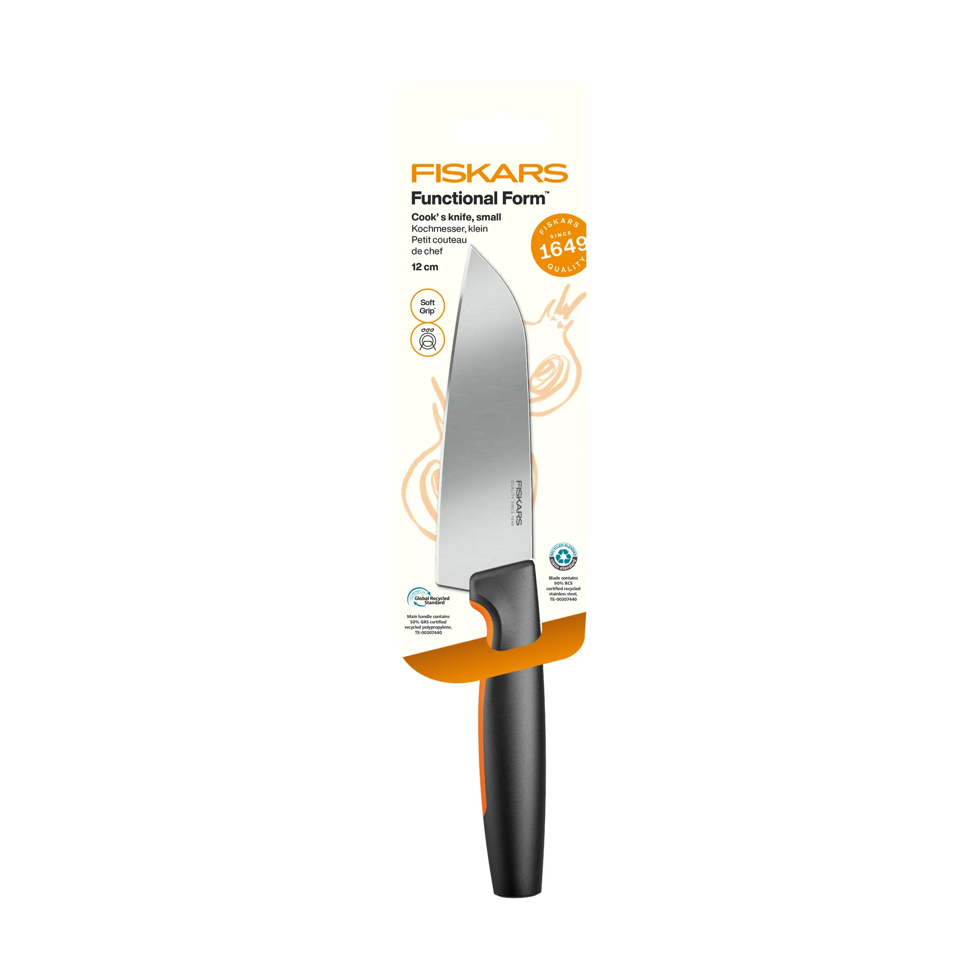 Functional Form faca de chef, Pequeno, aço inoxidável Fiskars