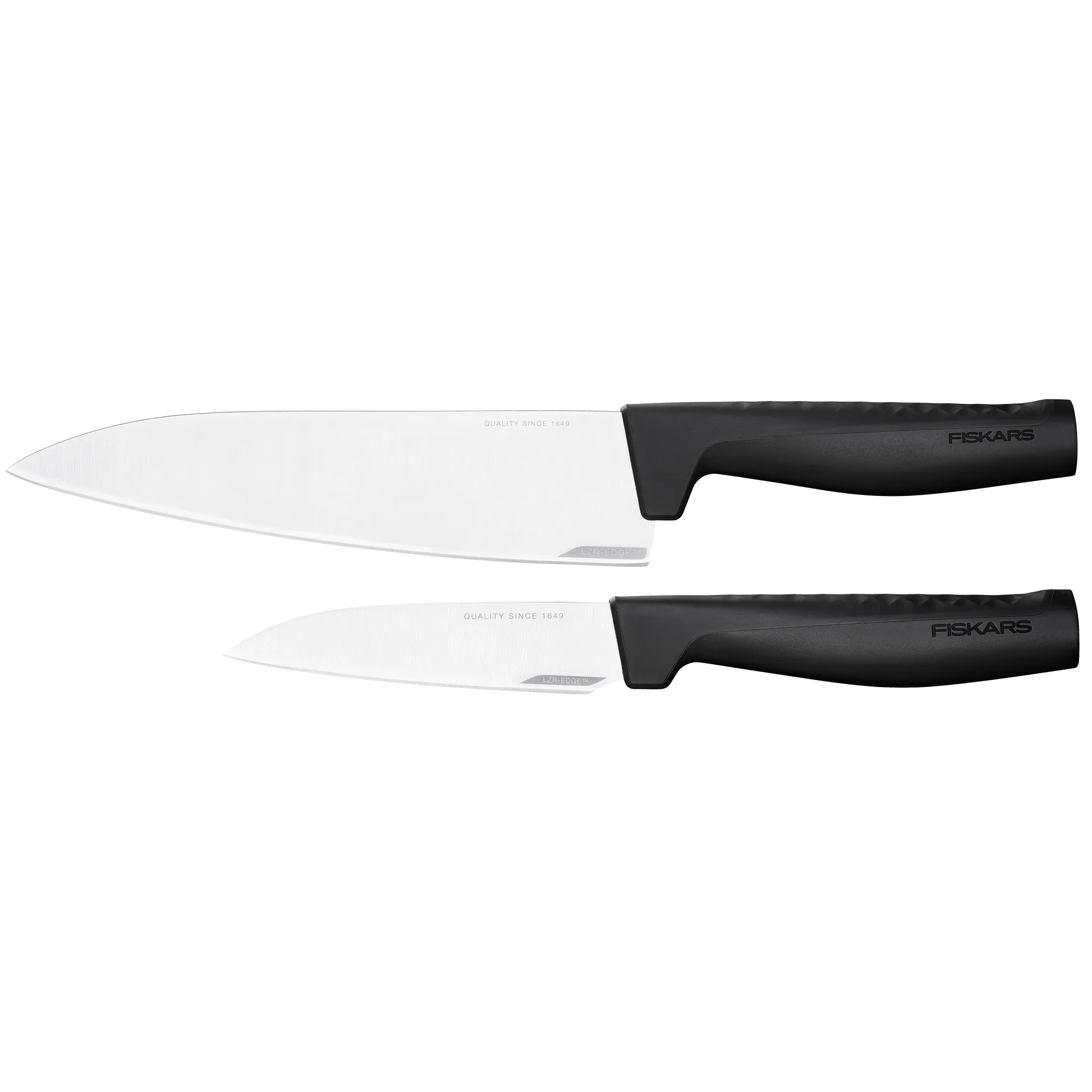 Jogo de facas, facas de chefe e faca de legumes Hard Edge, 2 peças Fiskars