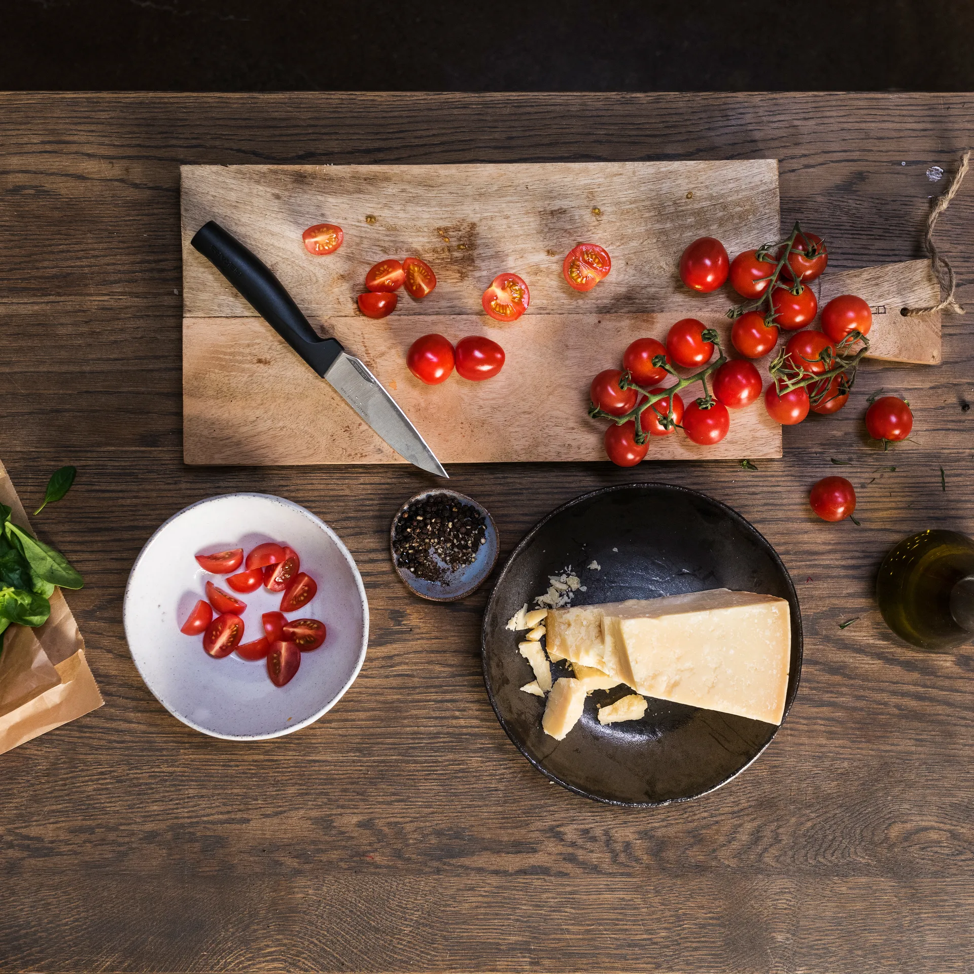 Jogo de facas, facas de chefe e faca de legumes Hard Edge, 2 peças Fiskars