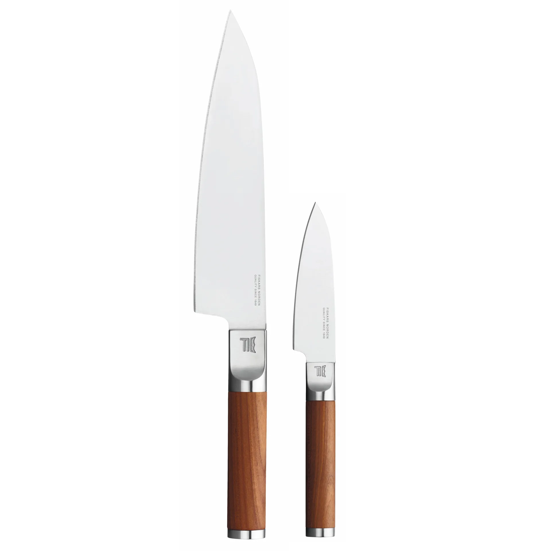 Norden faca de chef + faca para legumes conjunto de facas de 2 peças, Aço inoxidável-bétula Fiskars
