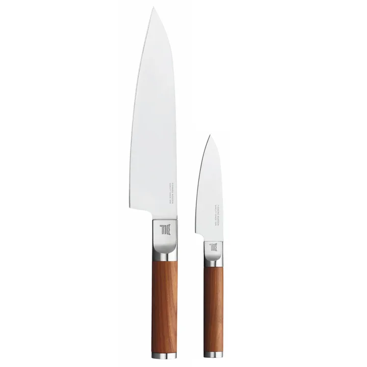 Norden faca de chef + faca para legumes conjunto de facas de 2 peças - Aço inoxidável-bétula - Fiskars