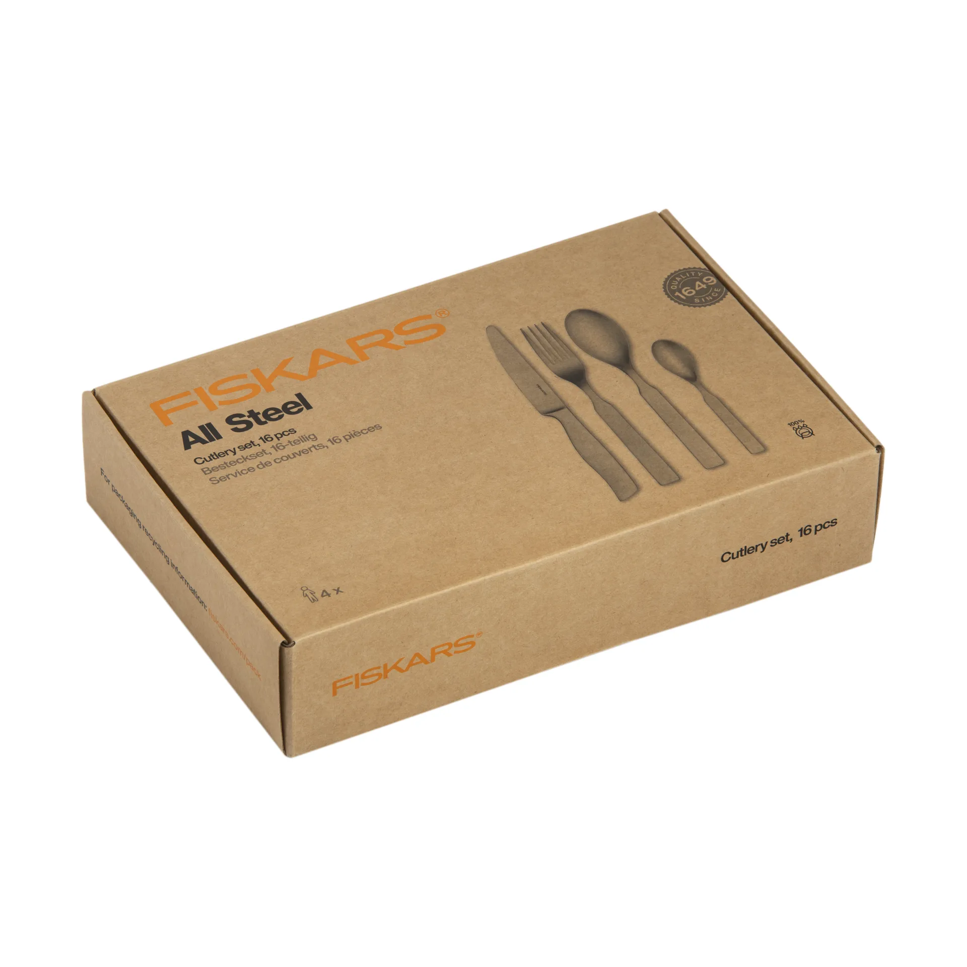 Talheres All Steel, 16 peças Fiskars