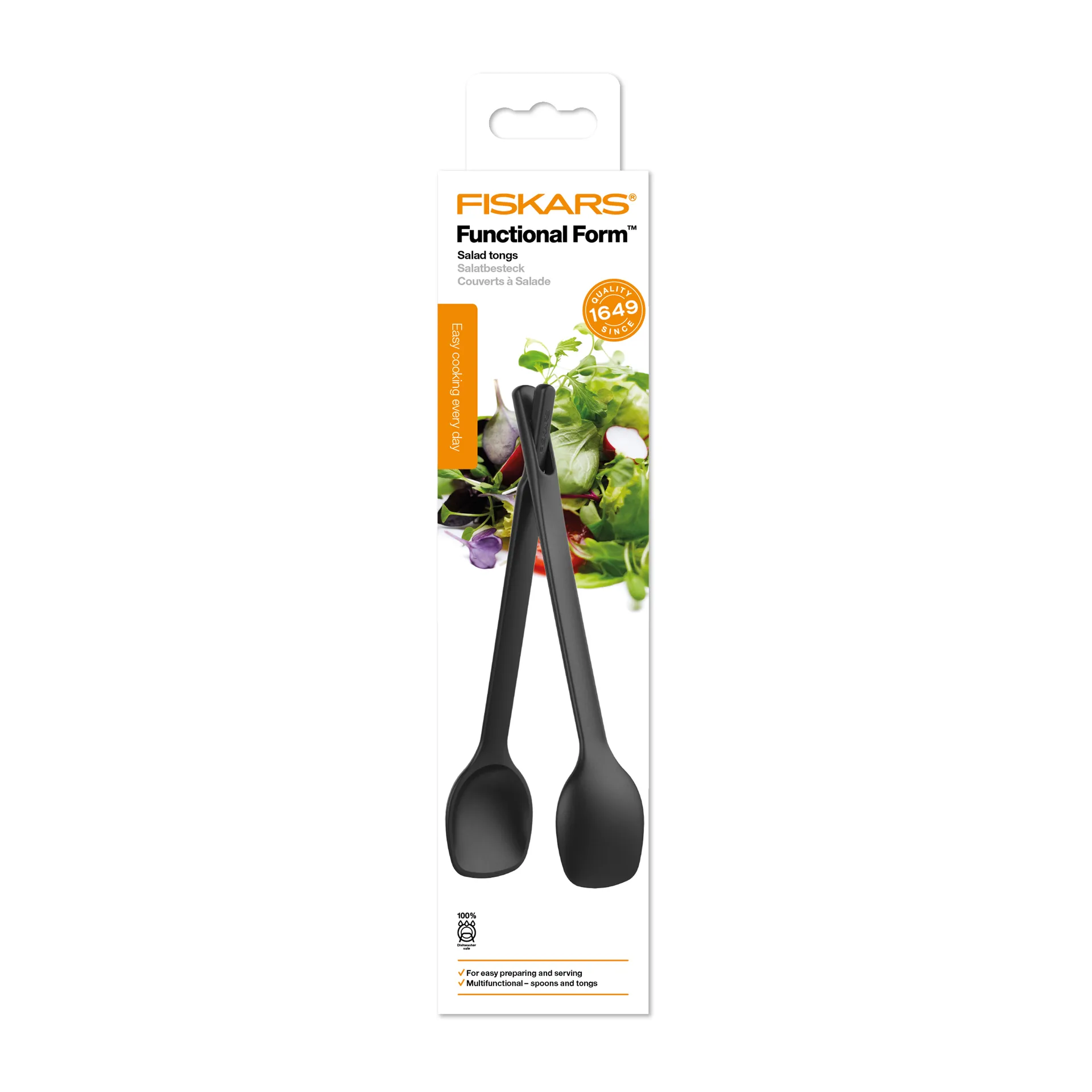 Talheres de salada Functional Form, 2 peças, Preto Fiskars