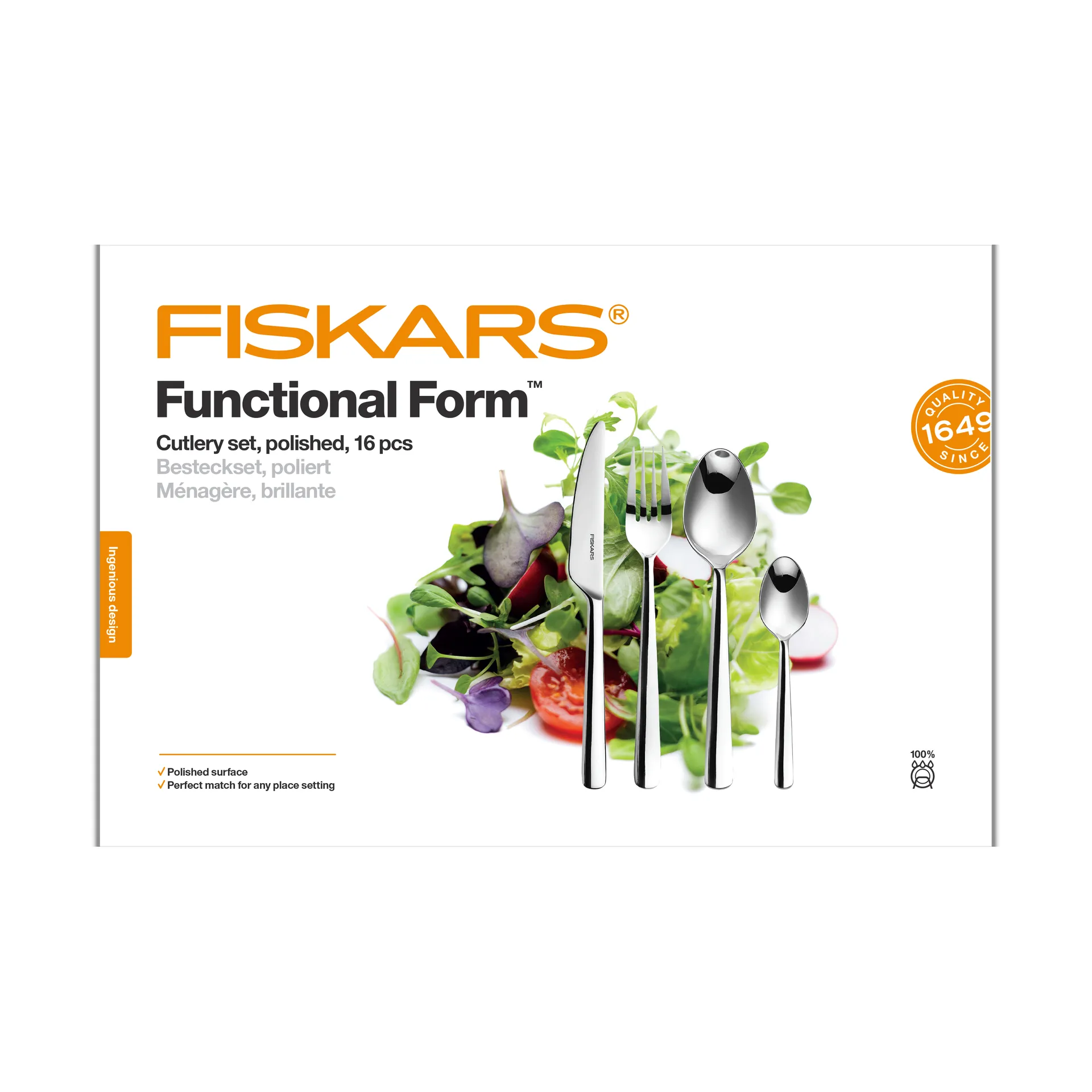 Talheres Functional Form brilhante, 16 peças Fiskars