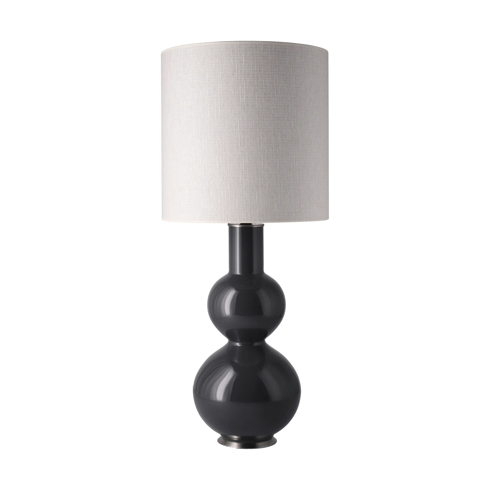 Candeeiro de mesa Augusta, base cinza, Babel Beige M Flavia Lamps