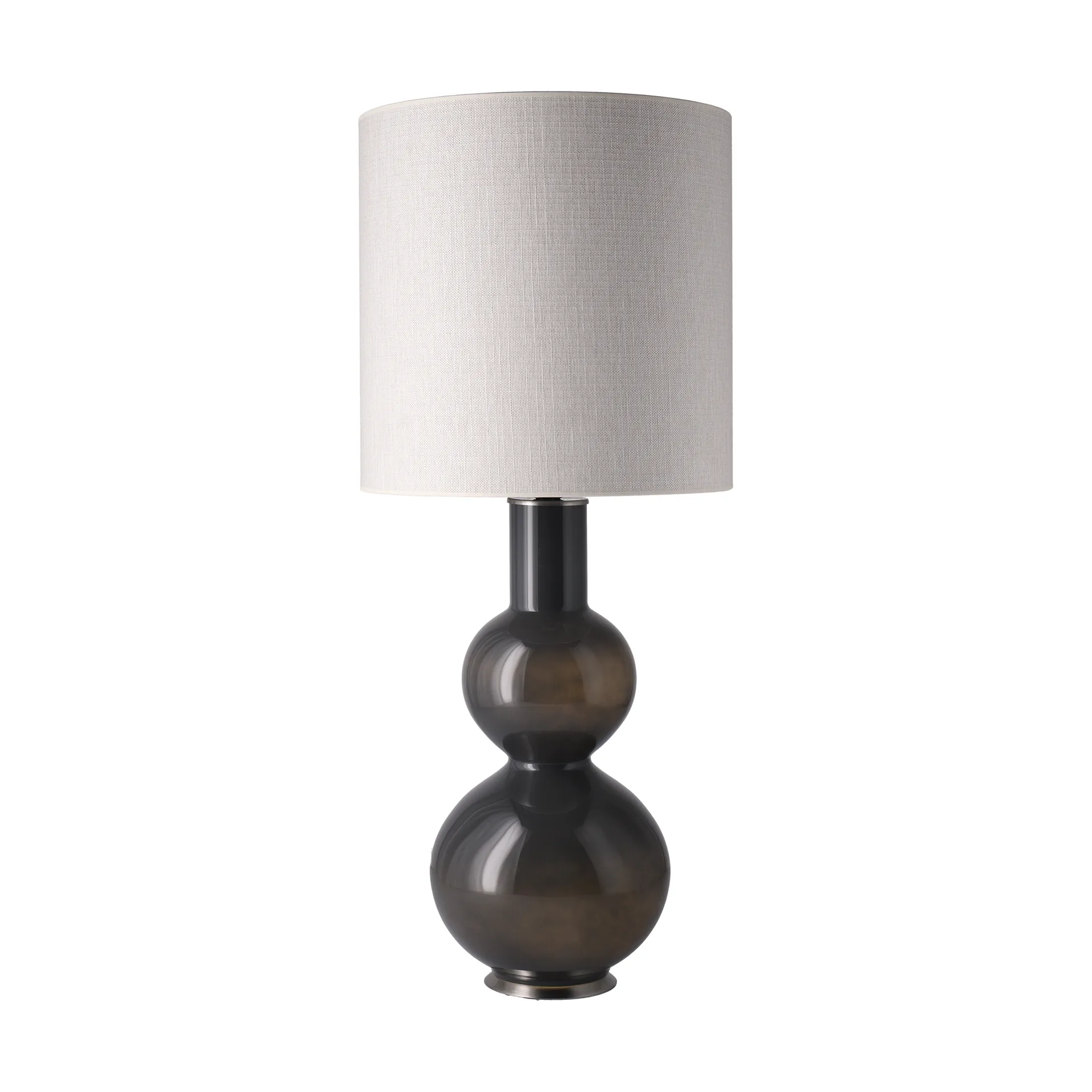 Candeeiro de mesa Augusta, base cinza, Babel Beige M Flavia Lamps