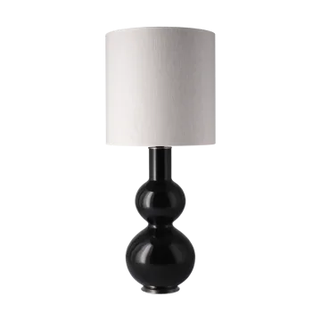 Candeeiro de mesa Augusta, base preta - Babel Beige M - Flavia Lamps