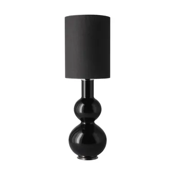 Candeeiro de mesa Augusta, base preta - Lino Negro L - Flavia Lamps