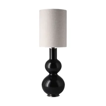 Candeeiro de mesa Augusta, base preta - London Beige L - Flavia Lamps