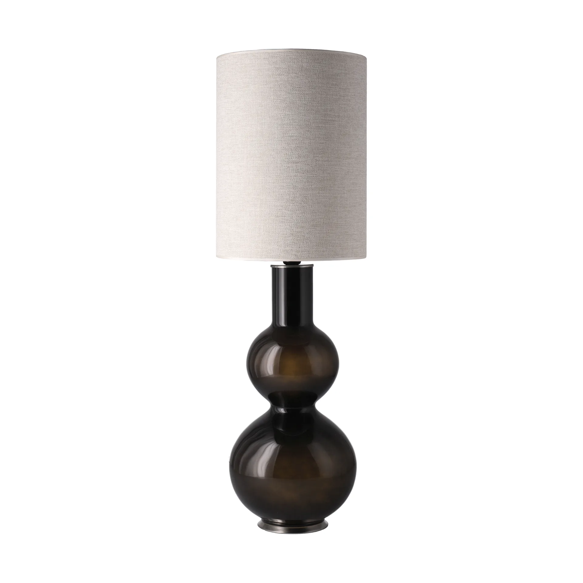 Candeeiro de mesa Augusta, base preta, London Beige L Flavia Lamps