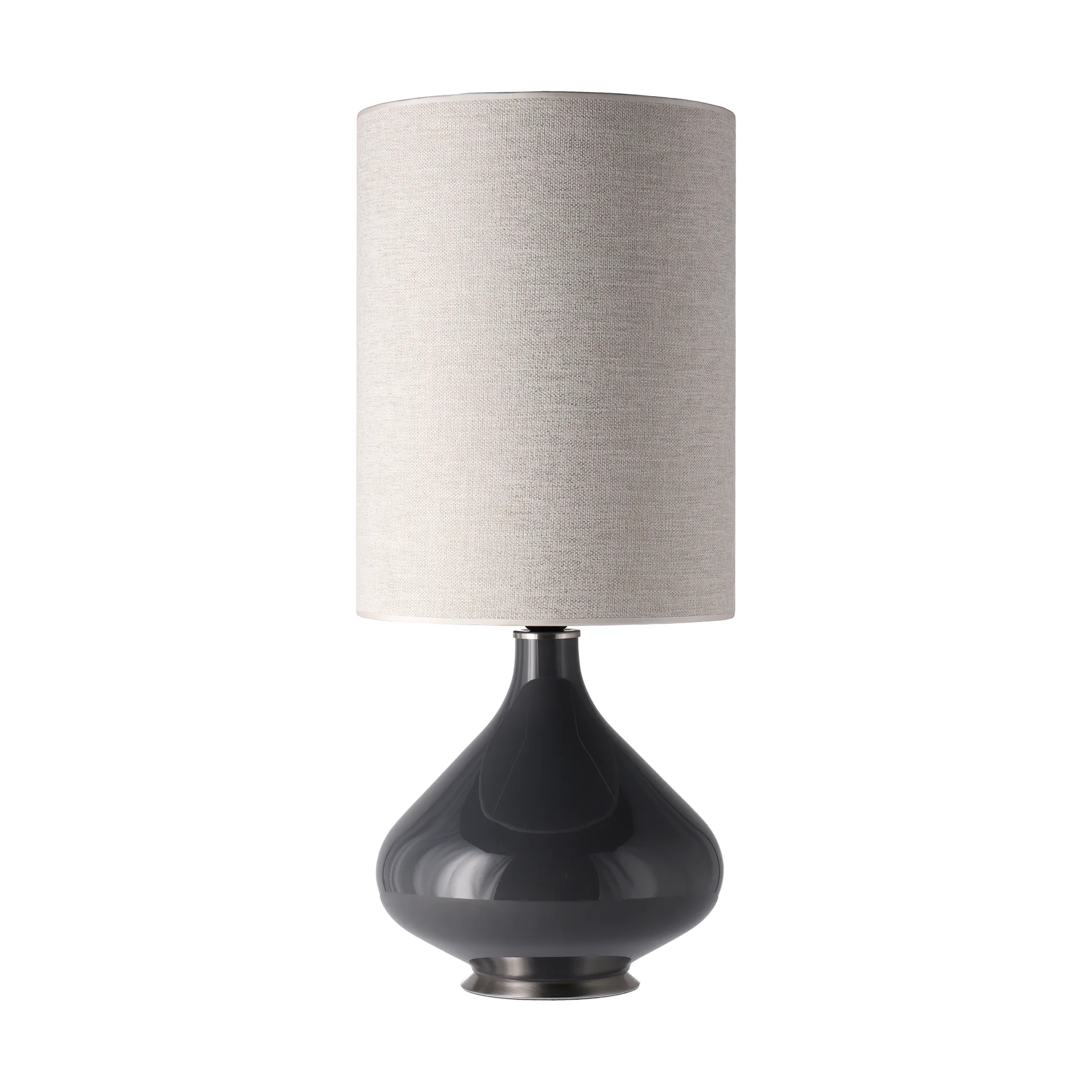 Candeeiro de mesa Flavia, base cinza, London Beige L Flavia Lamps
