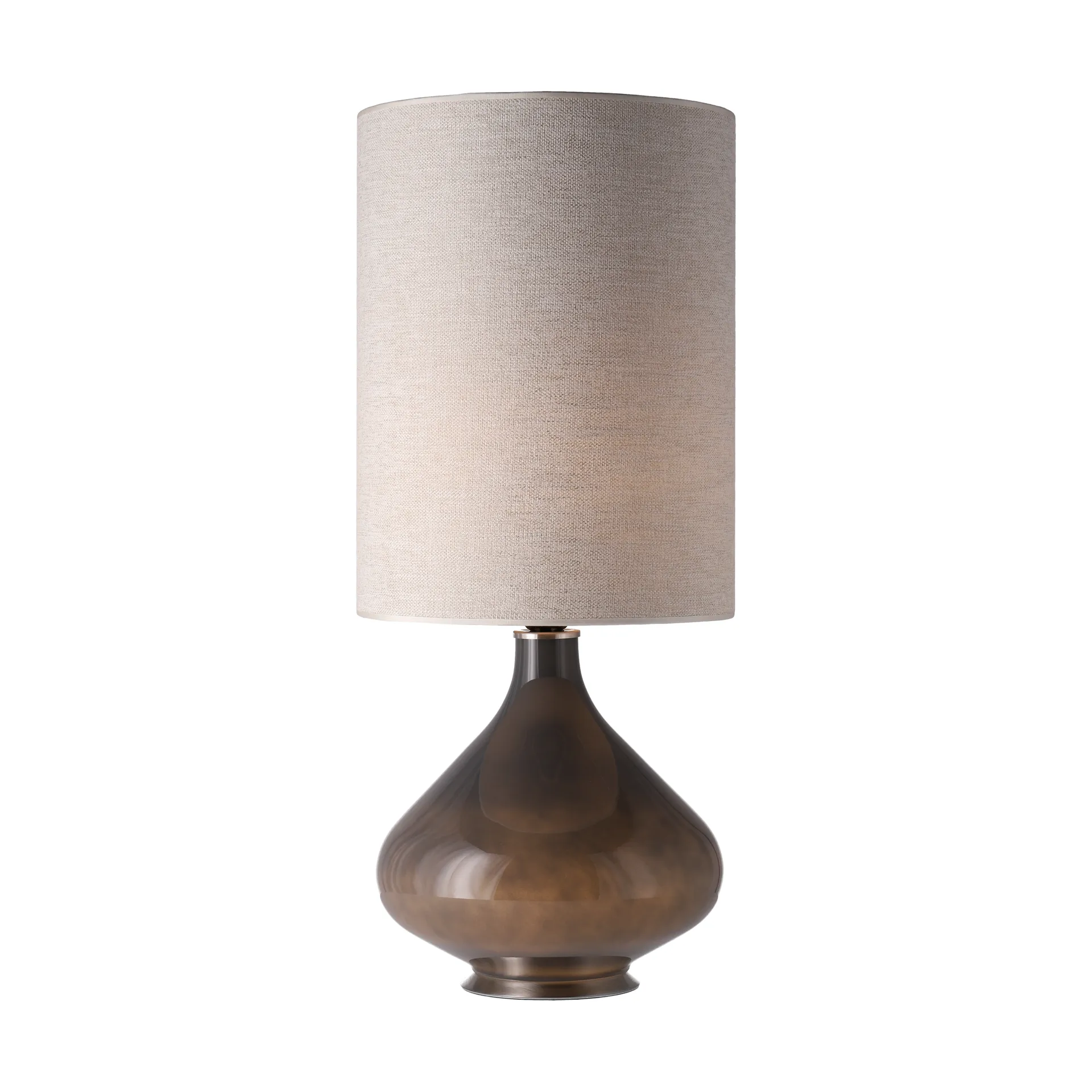 Candeeiro de mesa Flavia, base cinza, London Beige L Flavia Lamps