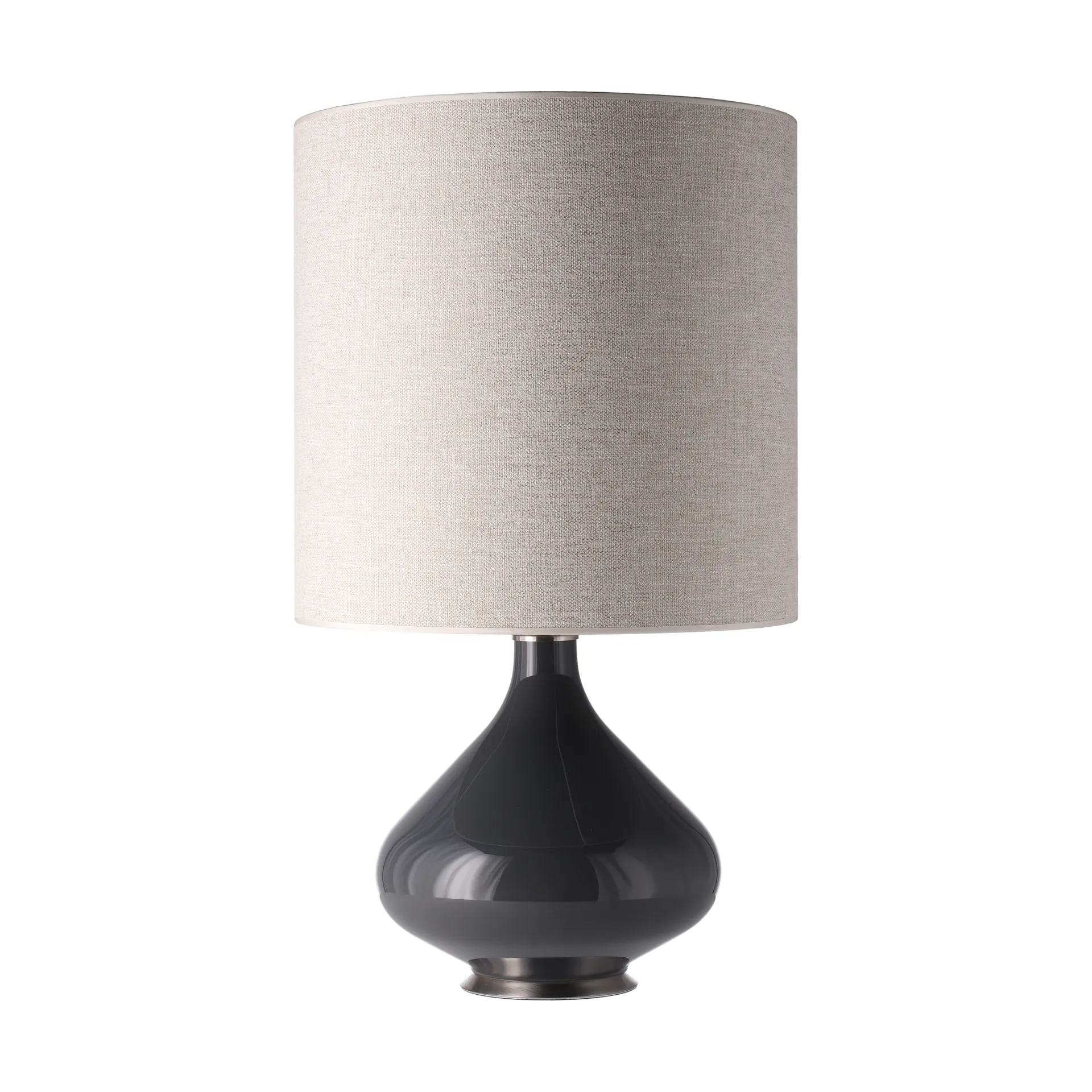 Candeeiro de mesa Flavia, base cinza, London Beige M Flavia Lamps