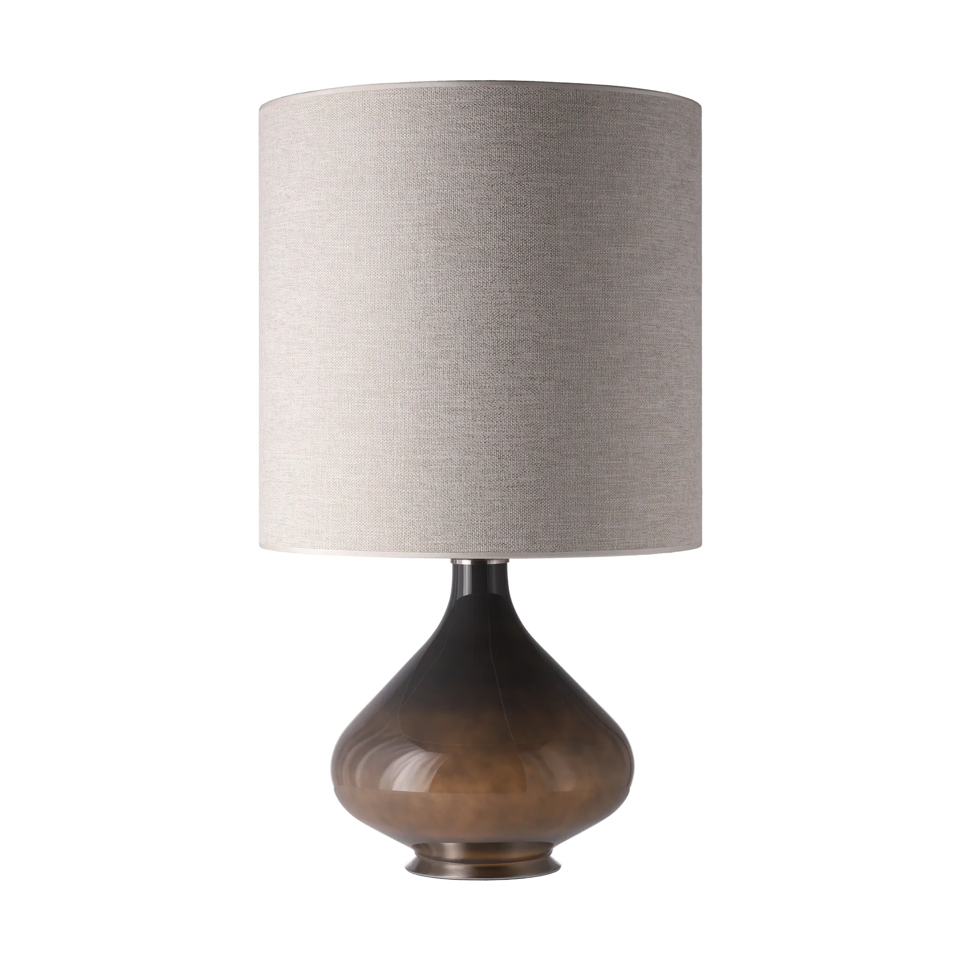 Candeeiro de mesa Flavia, base cinza, London Beige M Flavia Lamps