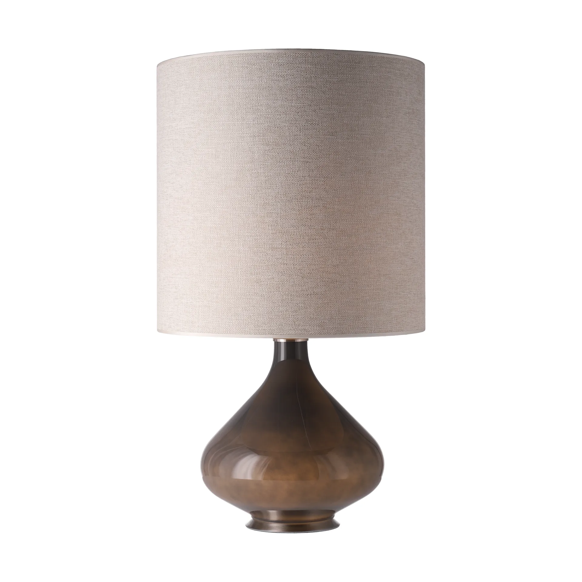 Candeeiro de mesa Flavia, base cinza, London Beige M Flavia Lamps