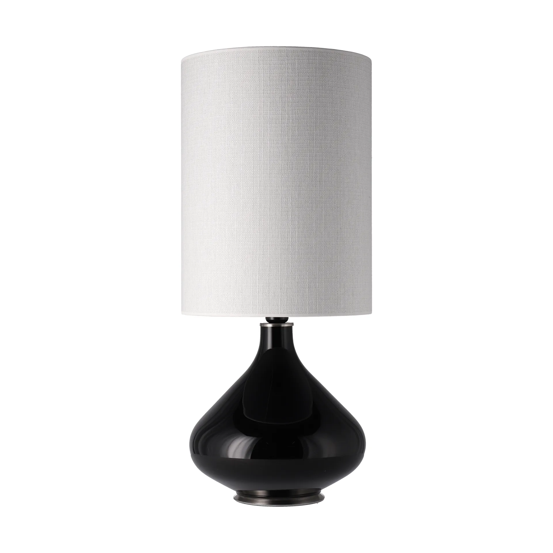 Candeeiro de mesa Flavia, base preta, Babel Beige L Flavia Lamps