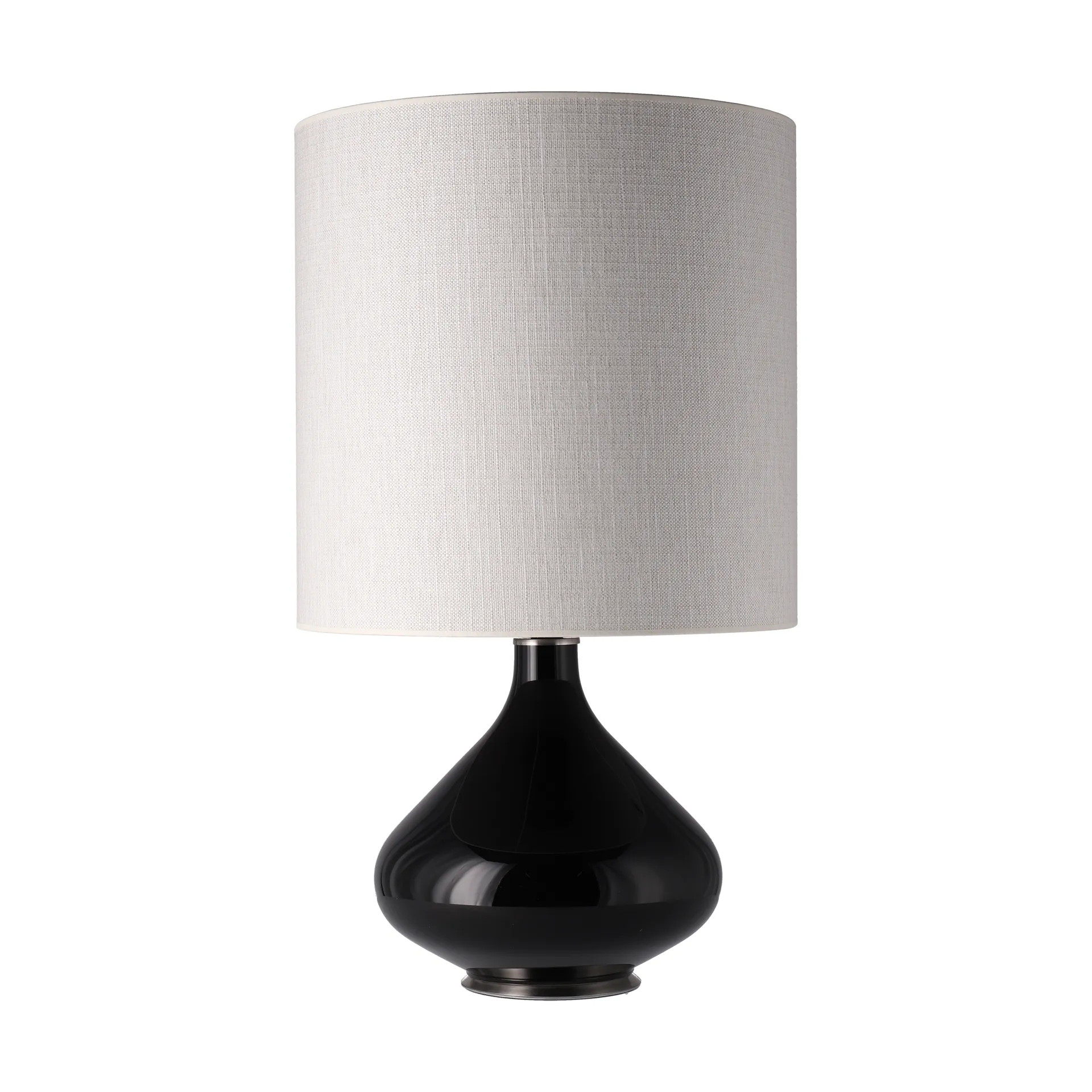 Candeeiro de mesa Flavia, base preta, Babel Beige M Flavia Lamps