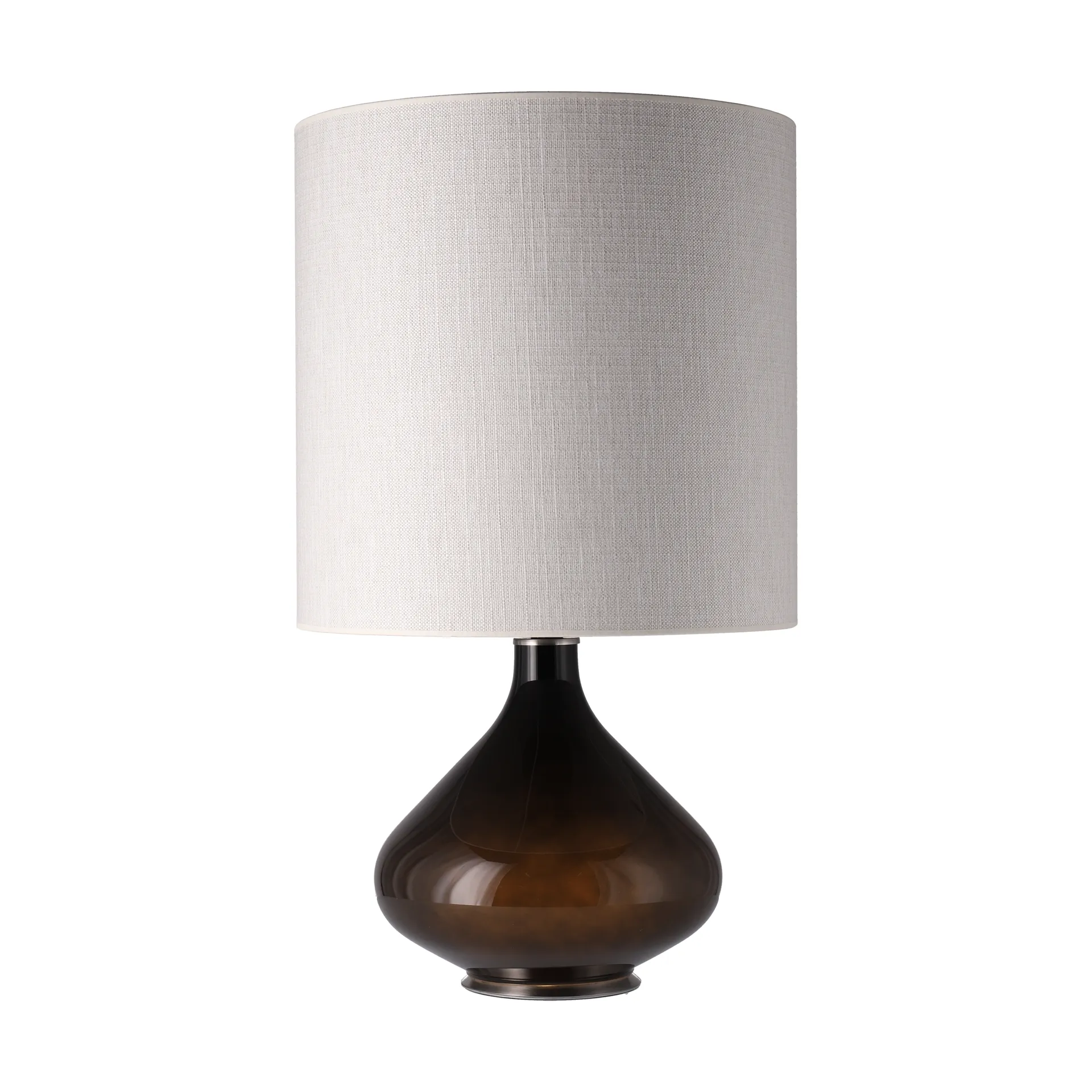 Candeeiro de mesa Flavia, base preta, Babel Beige M Flavia Lamps