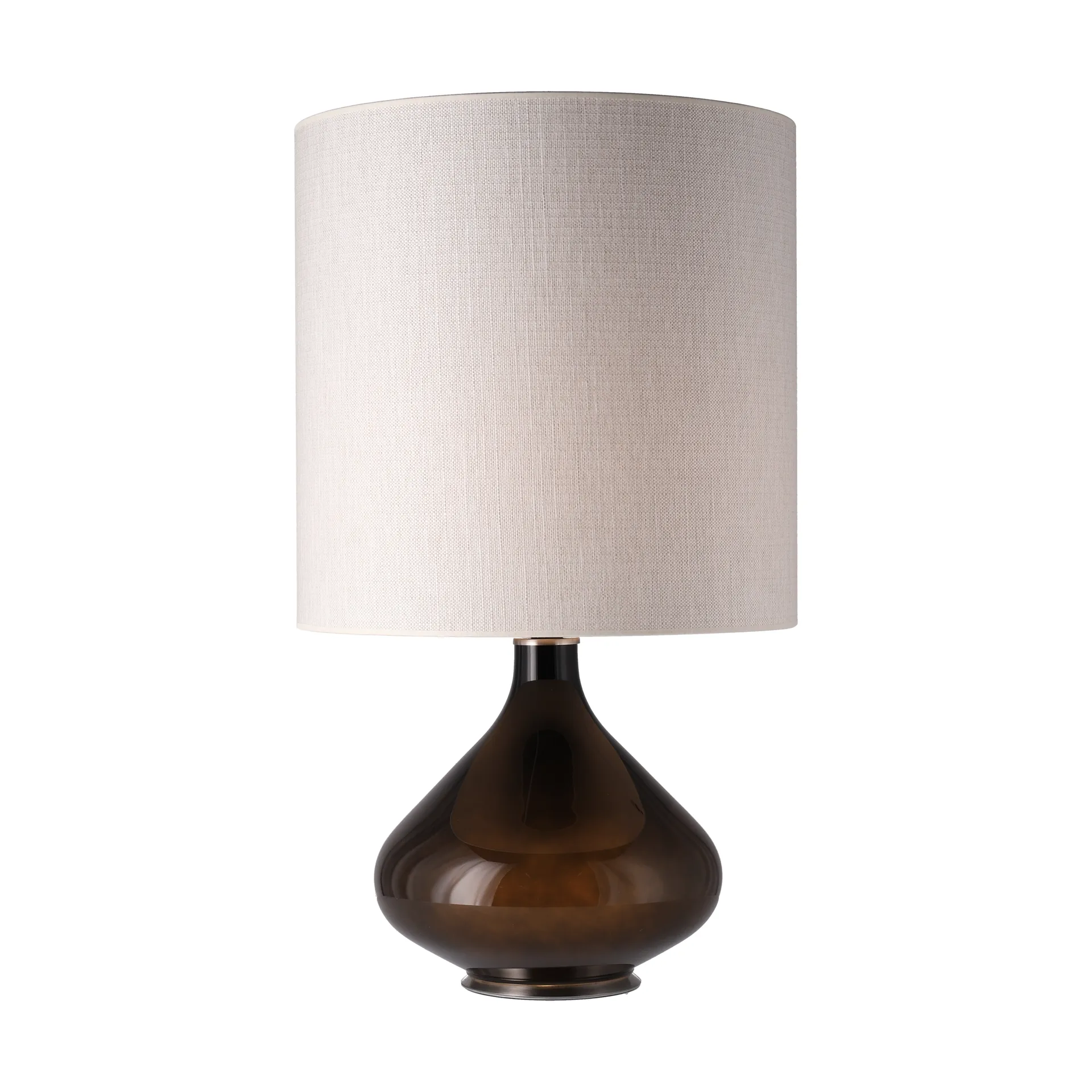 Candeeiro de mesa Flavia, base preta, Babel Beige M Flavia Lamps