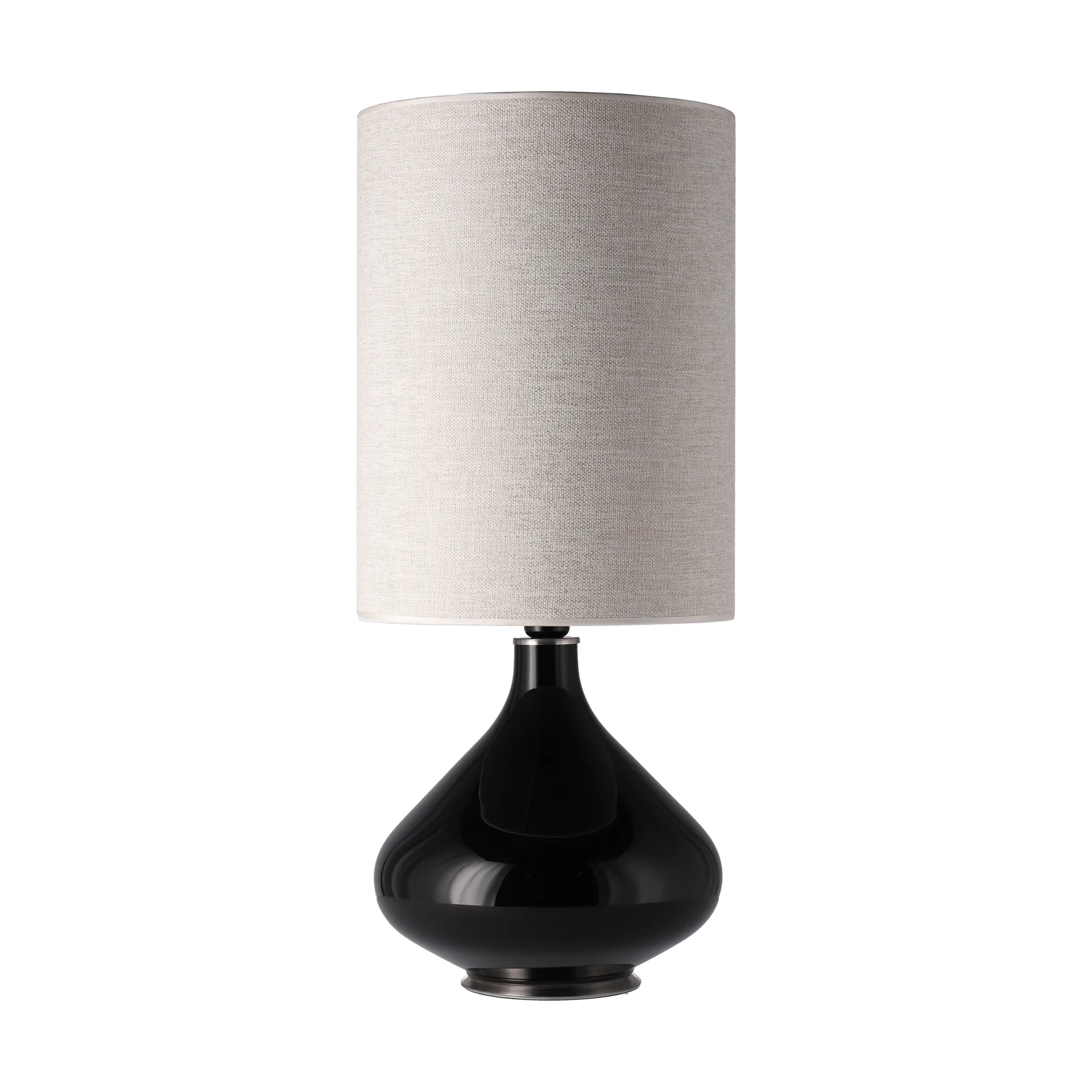 Candeeiro de mesa Flavia, base preta, London Beige L Flavia Lamps
