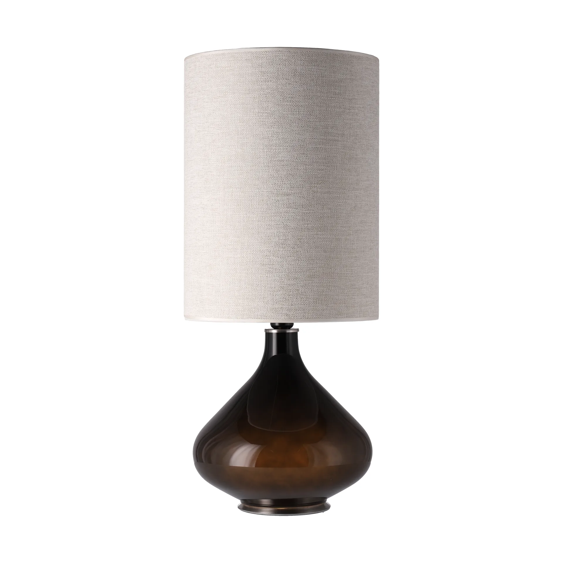 Candeeiro de mesa Flavia, base preta, London Beige L Flavia Lamps
