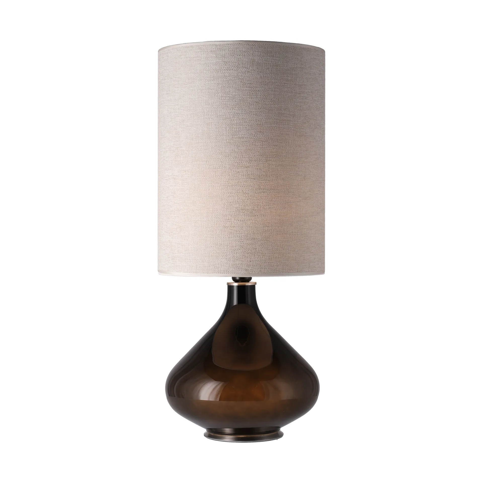 Candeeiro de mesa Flavia, base preta, London Beige L Flavia Lamps