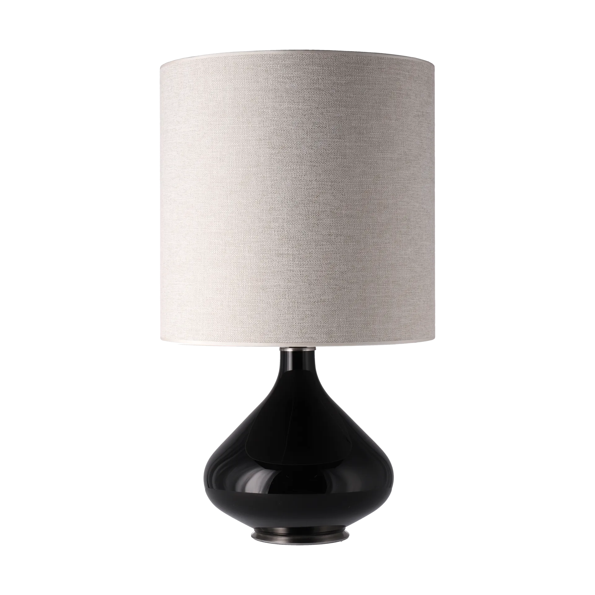 Candeeiro de mesa Flavia, base preta, London Beige M Flavia Lamps