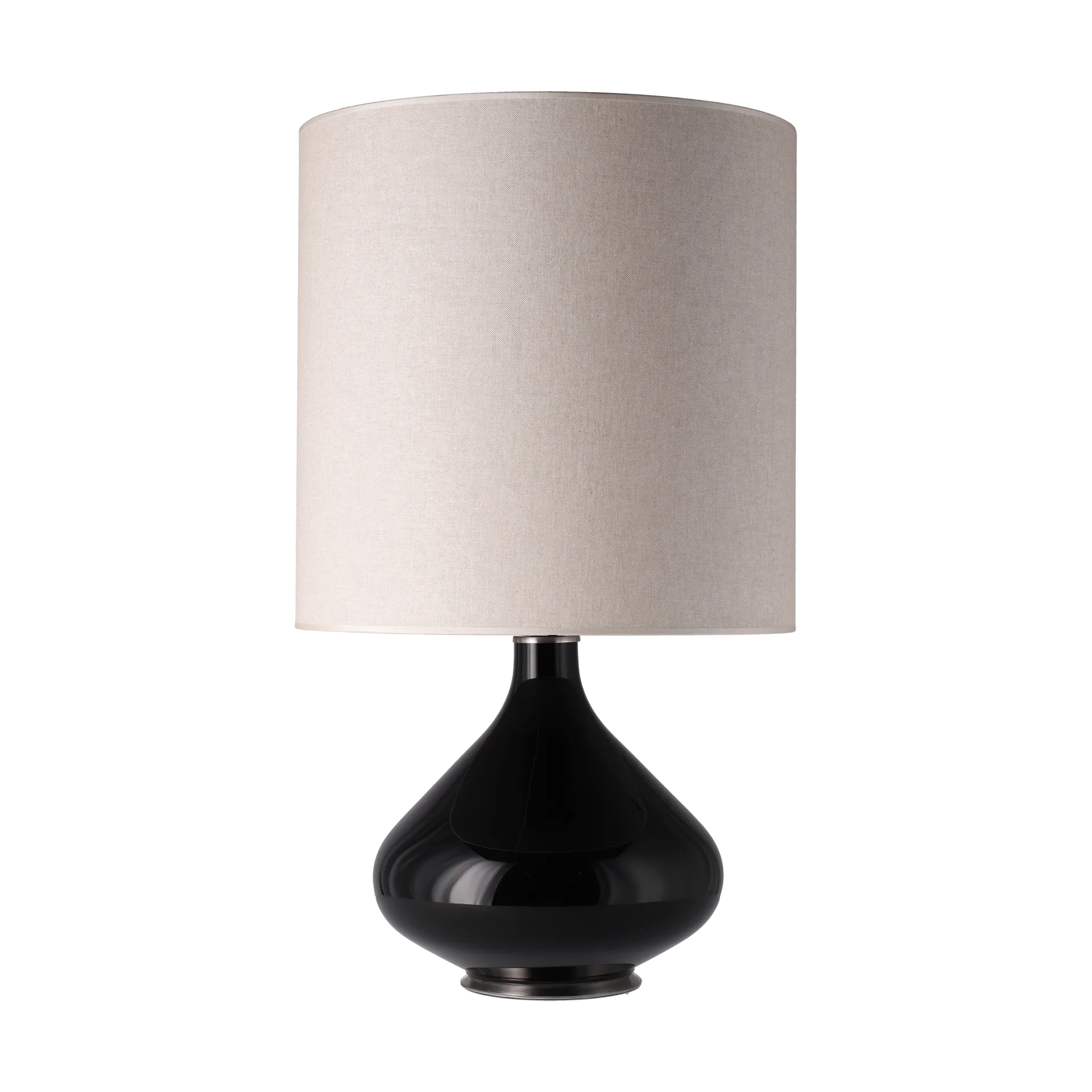 Candeeiro de mesa Flavia, base preta, Milano Tostado M Flavia Lamps