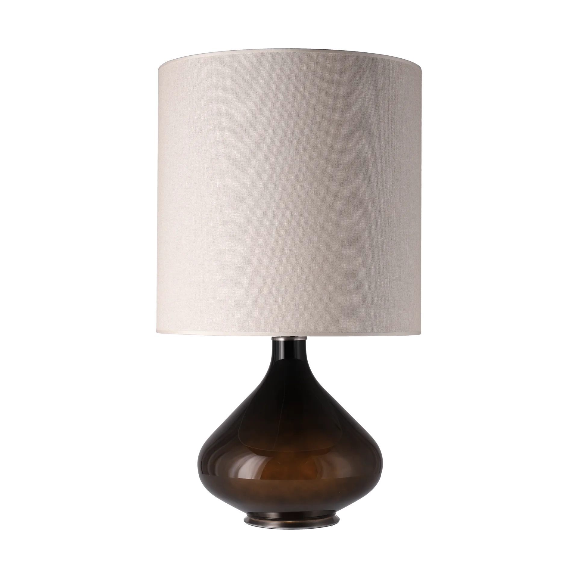 Candeeiro de mesa Flavia, base preta, Milano Tostado M Flavia Lamps