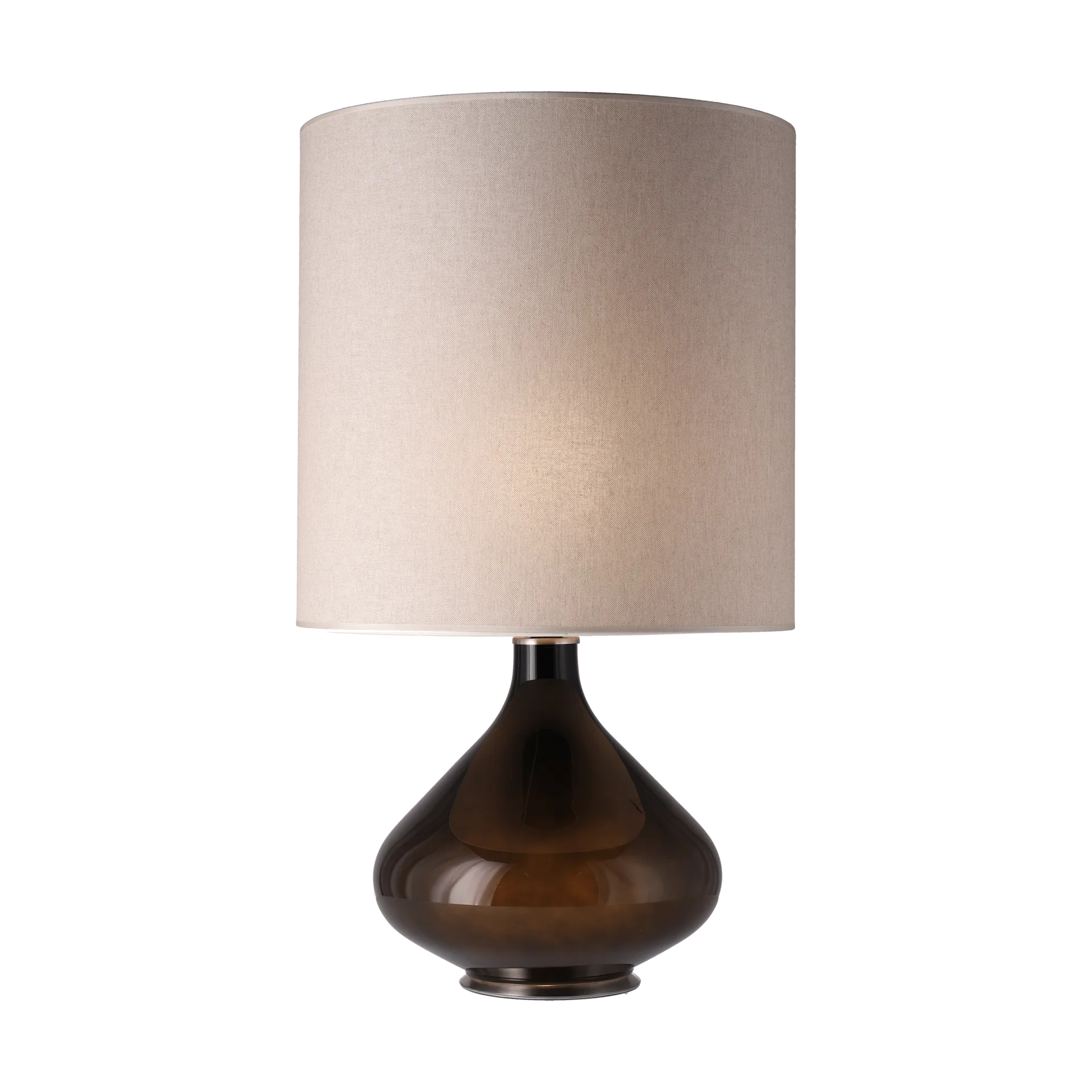 Candeeiro de mesa Flavia, base preta, Milano Tostado M Flavia Lamps