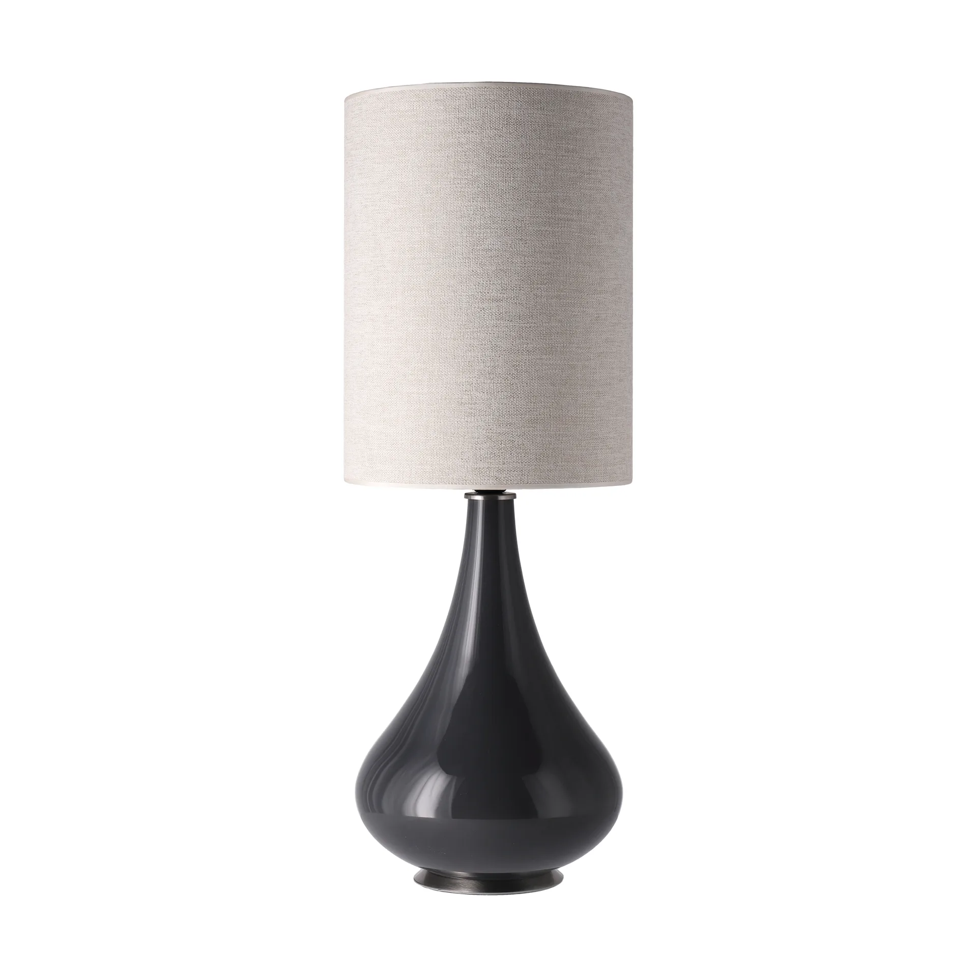 Candeeiro de mesa Renata, base cinza, London Beige L Flavia Lamps