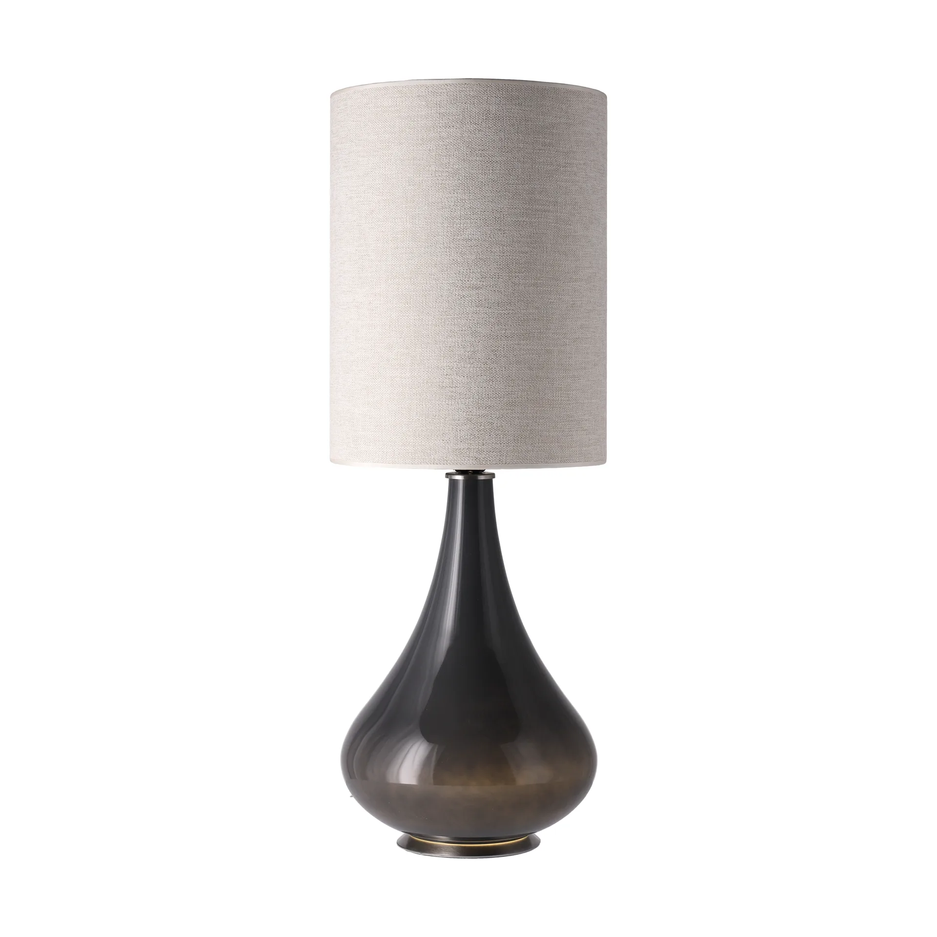 Candeeiro de mesa Renata, base cinza, London Beige L Flavia Lamps