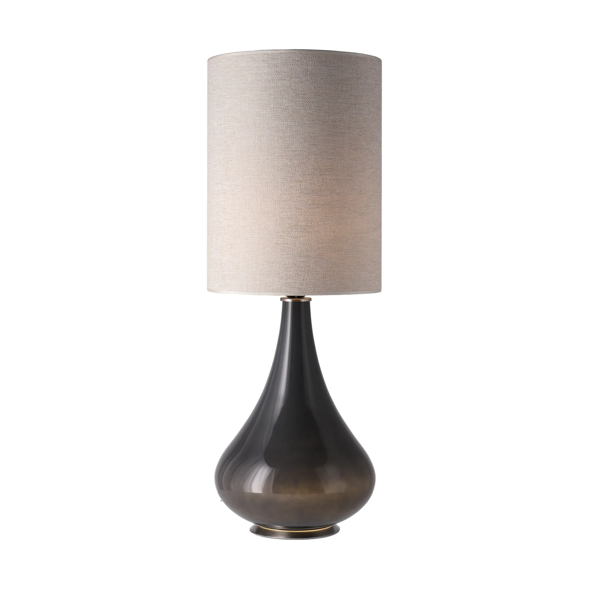 Candeeiro de mesa Renata, base cinza, London Beige L Flavia Lamps