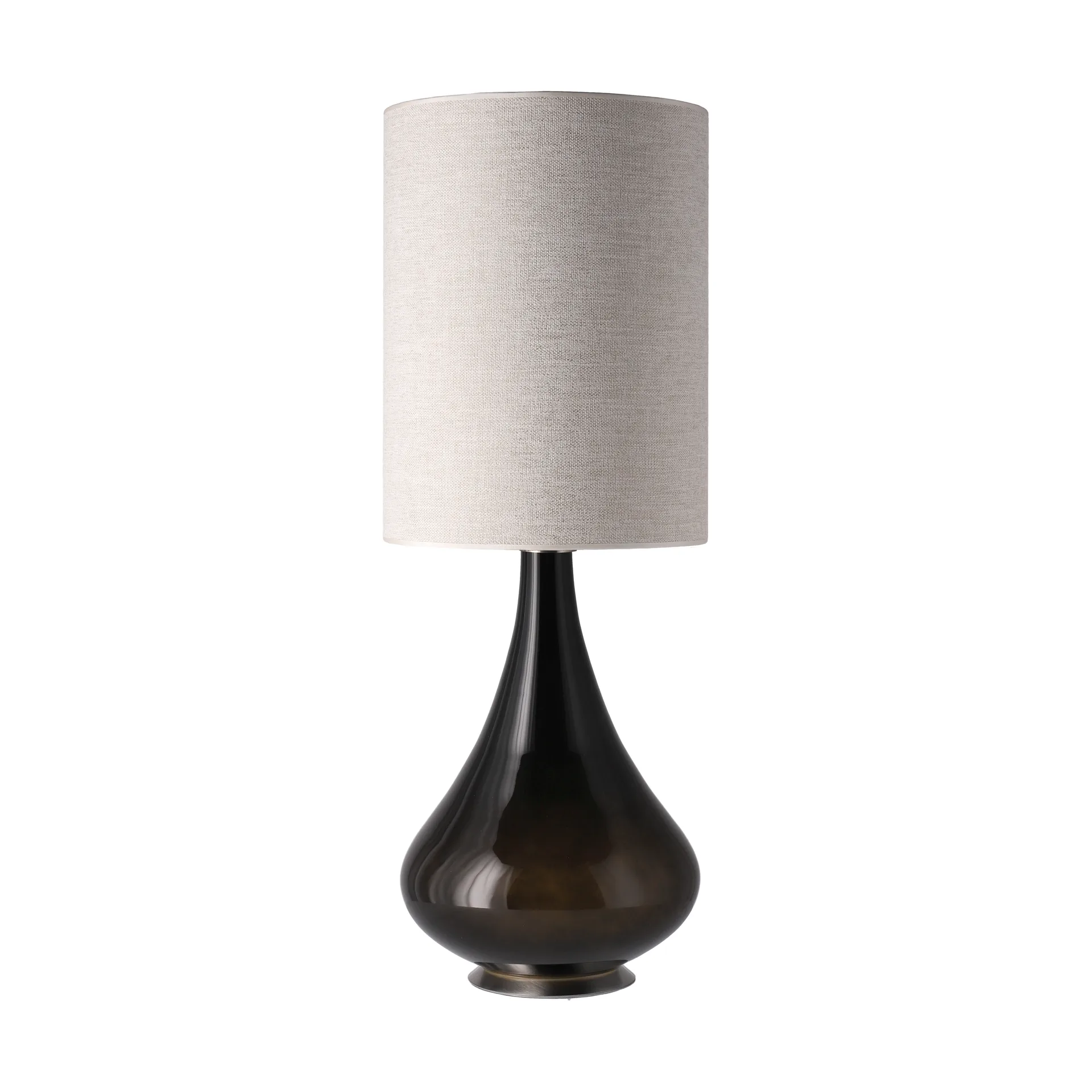 Candeeiro de mesa Renata, base preta, London Beige L Flavia Lamps