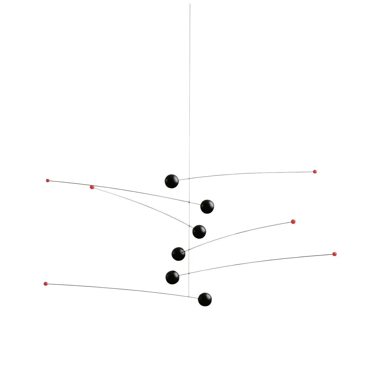 Móbile Futura, black-red Flensted Mobiles