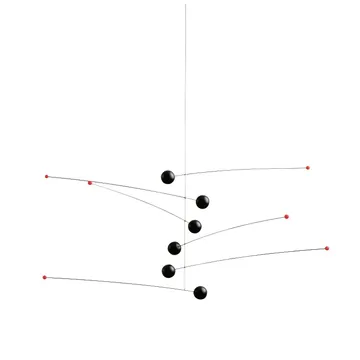 Móbile Futura - black-red - Flensted Mobiles