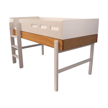 Cama alta Popsicle - Carvalho-Cream - FLEXA