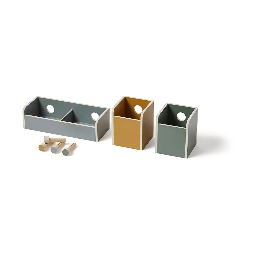 Conjunto de armazenamento Play 3 peças, Multicolor FLEXA