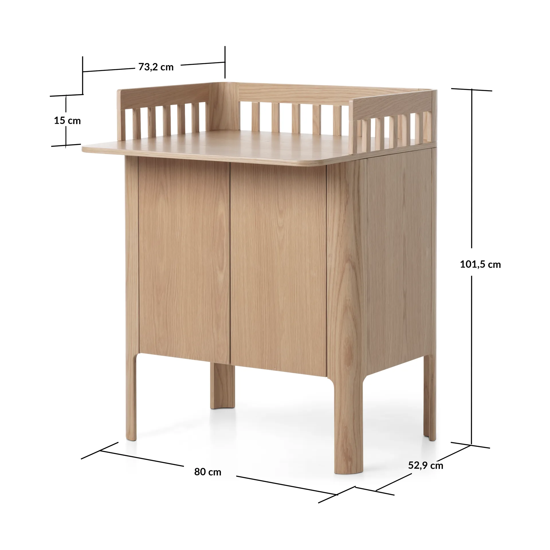 Trocador Nova 80x101 cm, Carvalho FLEXA
