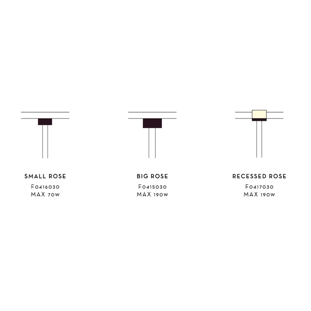 Arranjo Rose cúpula de teto, Black, small Flos