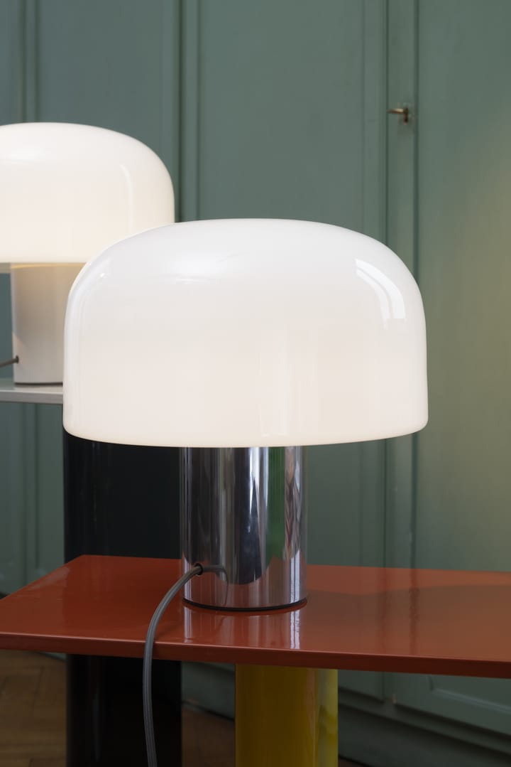 Candeeiro de mesa Bellhop Glass T, Bright aluminum Flos