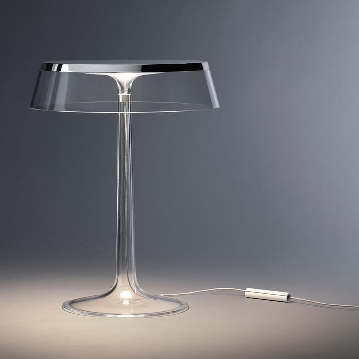 Candeeiro de mesa Bon Jour T, Chrome-fumé cúpula Flos