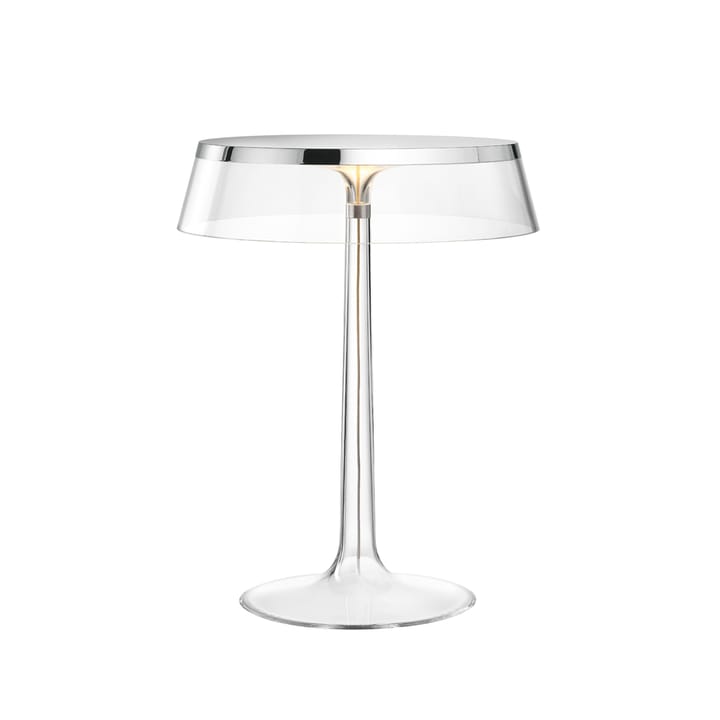 Candeeiro de mesa Bon Jour T - Cromado-transparente abat-jour - Flos