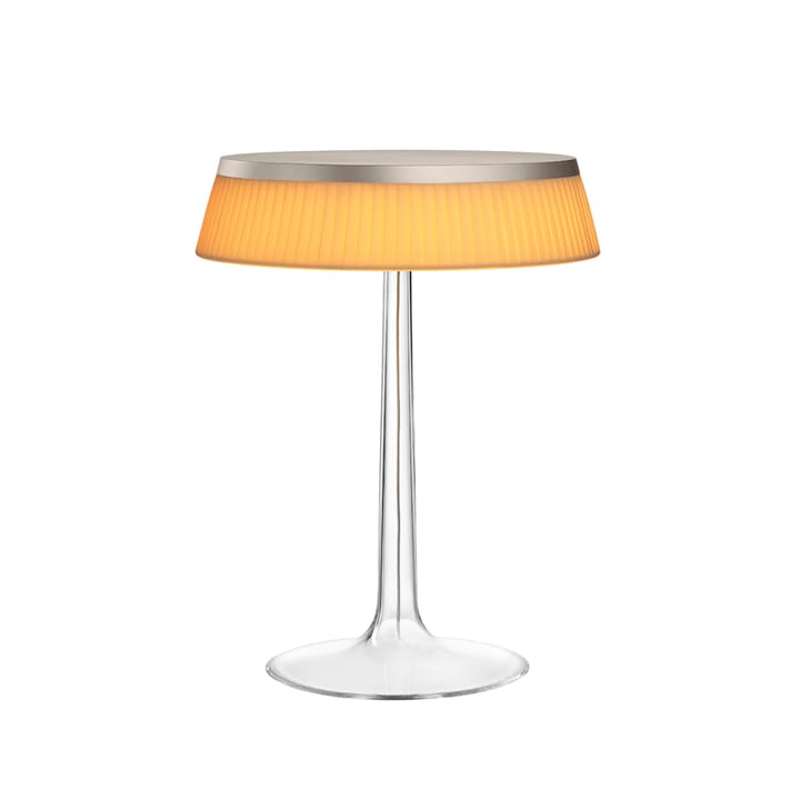 Candeeiro de mesa Bon Jour T - Orange-tyg cúpula-matecromada - Flos