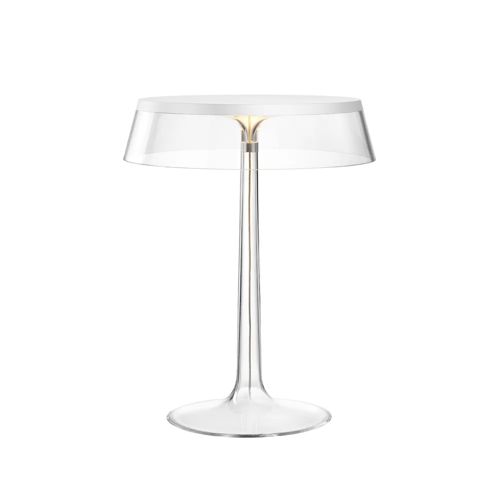 Candeeiro de mesa Bon Jour T, White-transparente abajur Flos
