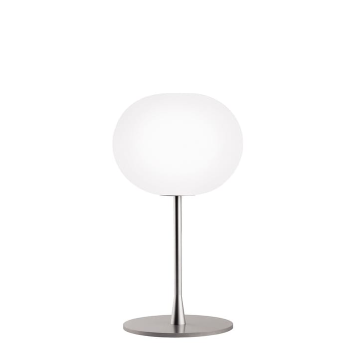 Candeeiro de mesa Glo-ball T1 - Vidrío opalino branco-base prateada fosca - Flos