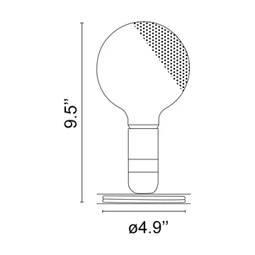 Candeeiro de mesa Lampadina - Preto - Flos