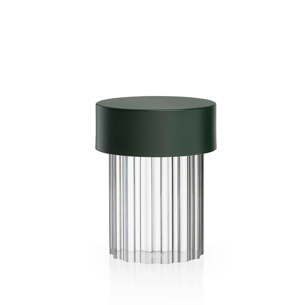 Candeeiro de mesa Last Order Fluted IP55, Verde Flos