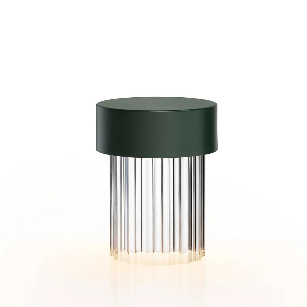 Candeeiro de mesa Last Order Fluted IP55, Verde Flos